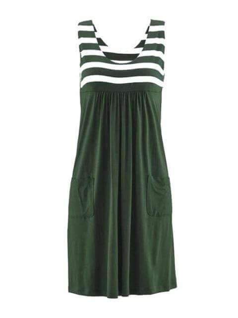 Fashion Striped Dress Large Size Summer Dress