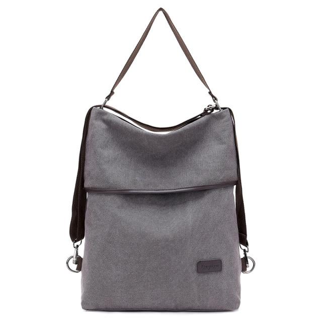 Large Capacity Canvas Bookbag Waterproof Anti Theft Travel Women Backpack