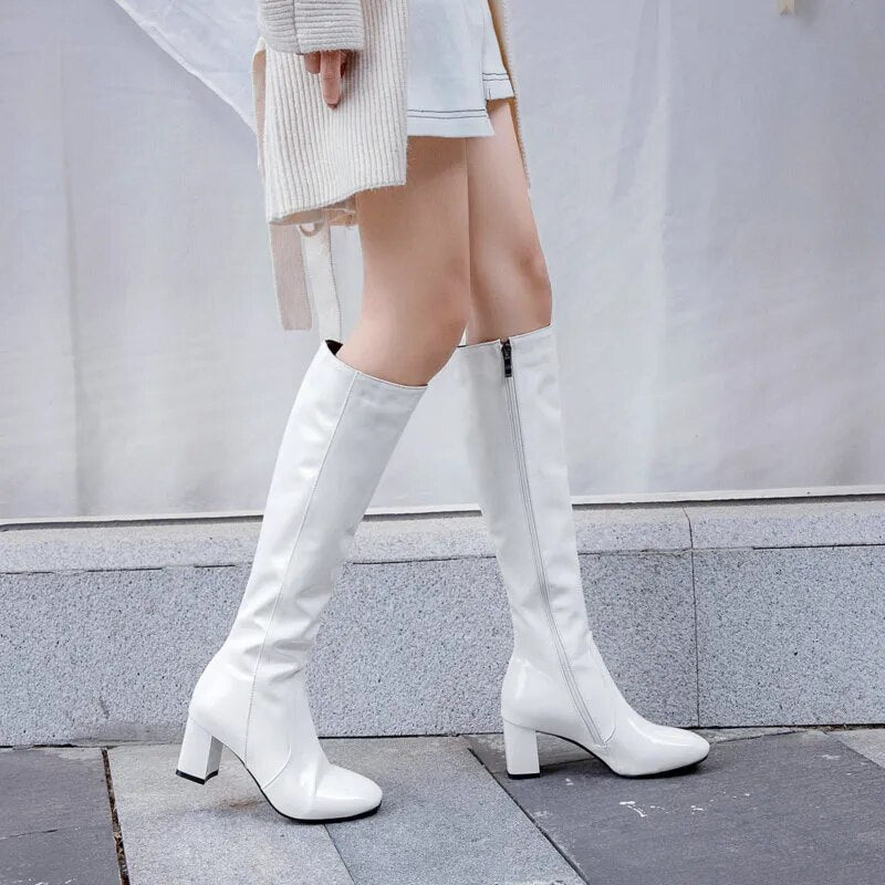 Fashion Go Go Boots Knee High Boots High Heel Shoes