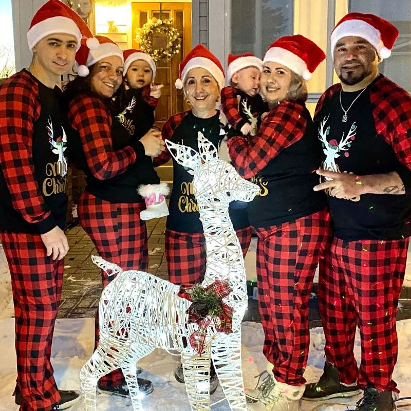 Family Christmas Pajamas Xmas Family Matching Nightwear