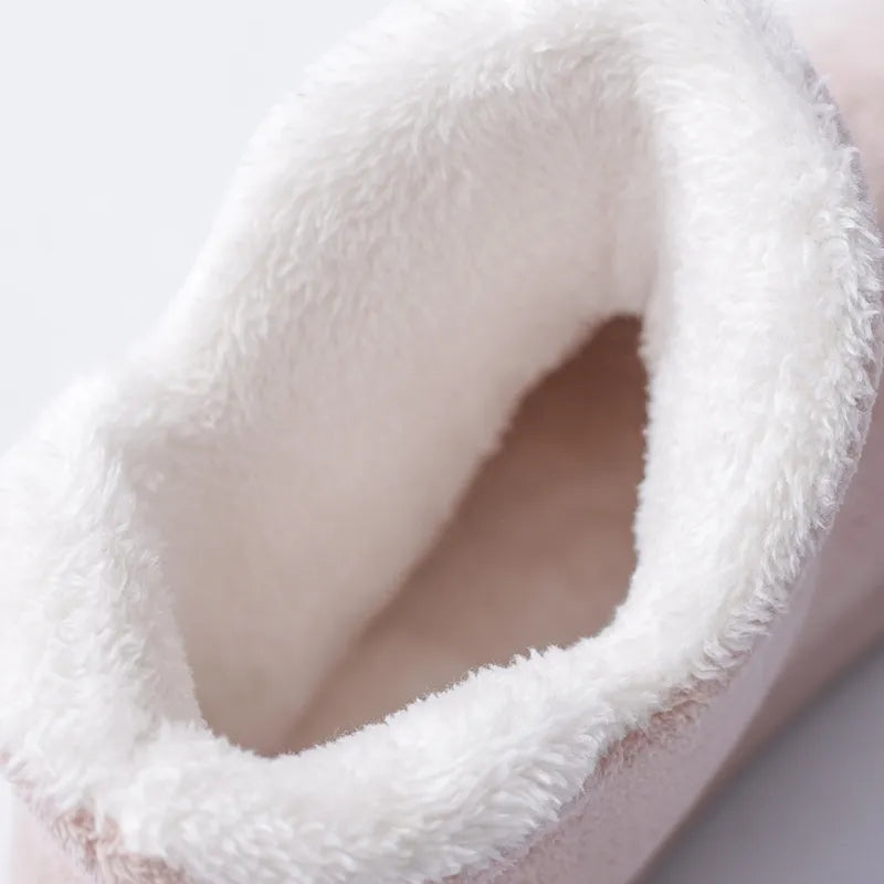 Winter Slippers Warm Plush Slip-on Faux Fur Boots