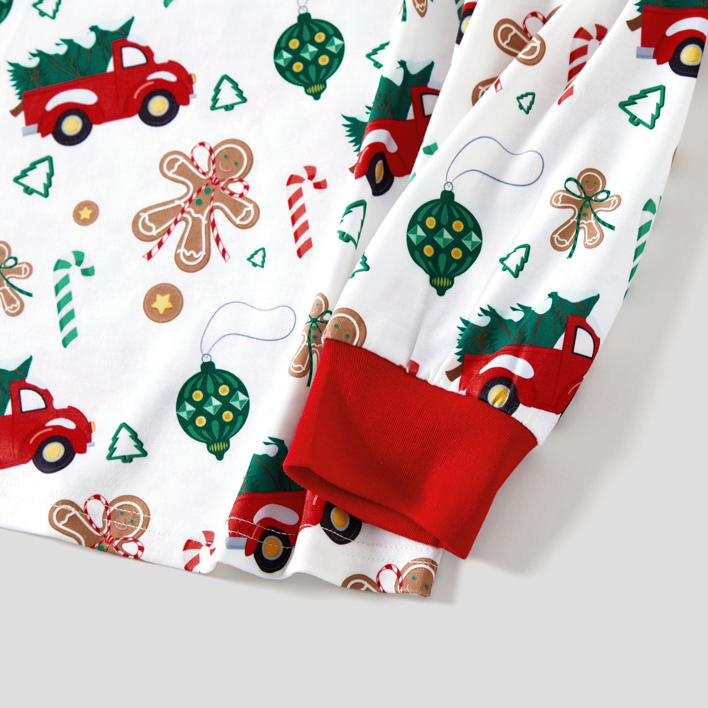 Christmas Family Matching Allover Red Truck Pajamas Sets