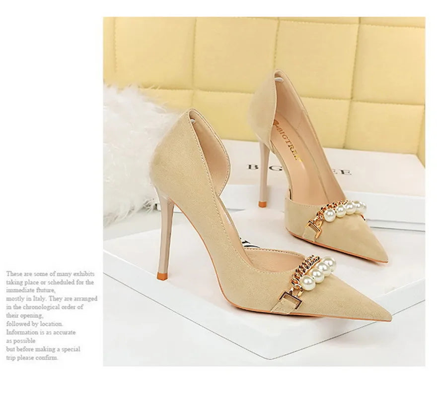 New Fashion Pearl Chain Office Women Pumps