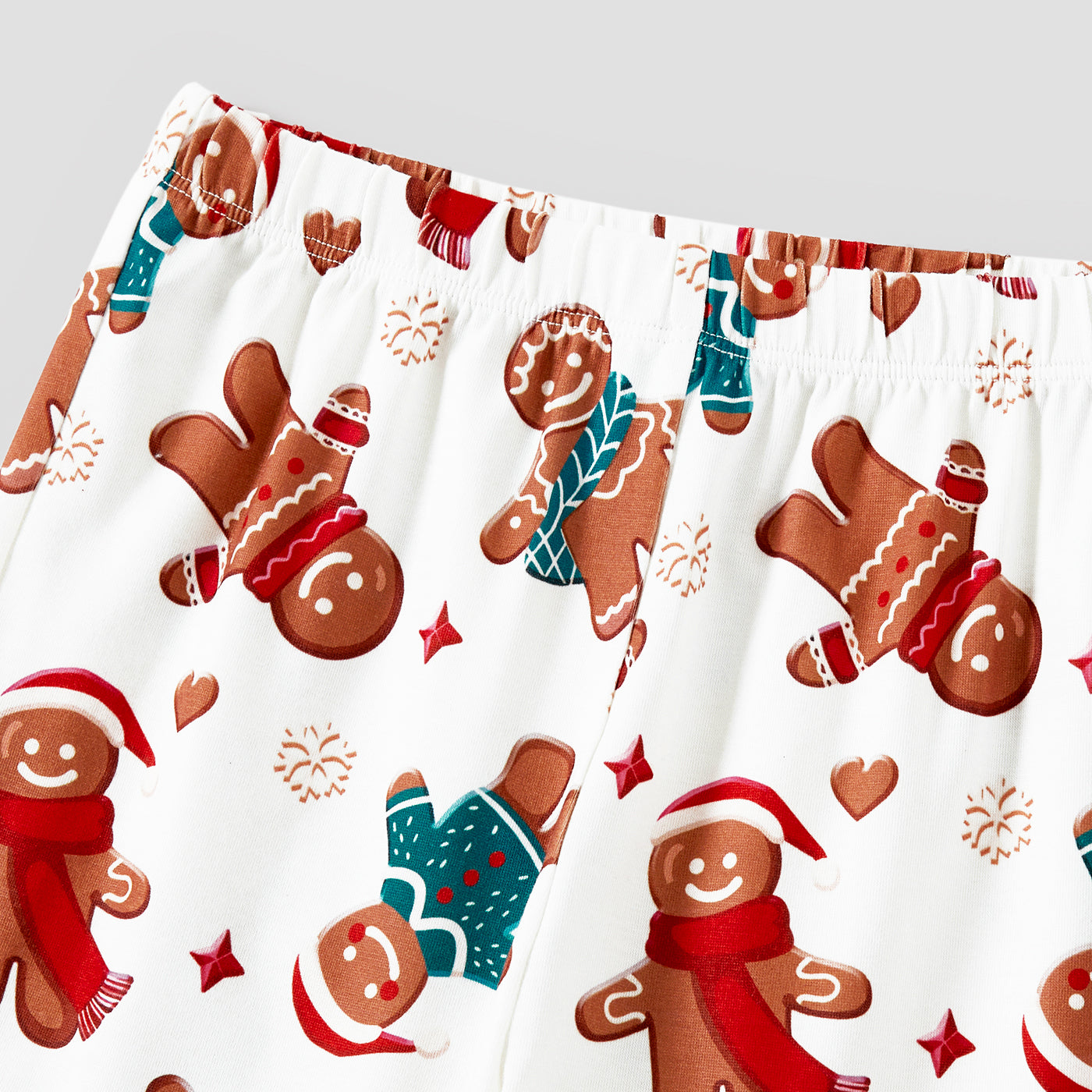 Christmas Cartoon Gingerbread Man Allover Pajamas