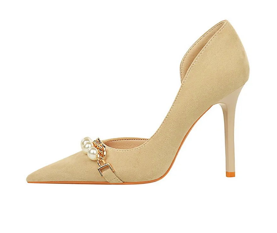 New Fashion Pearl Chain Office Women Pumps