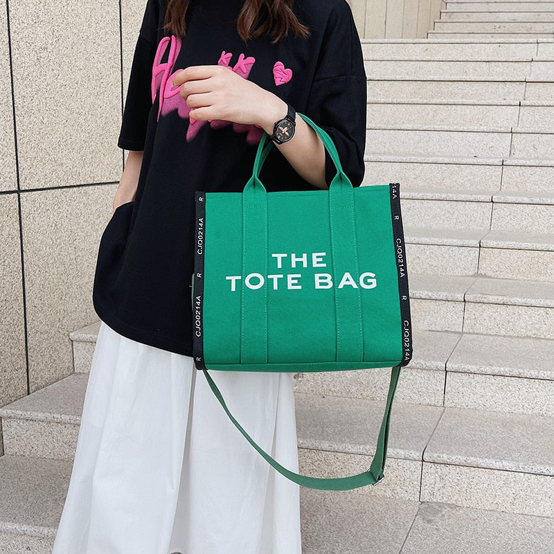 Fashion Canvas Tote Bag Women Luxury Designer