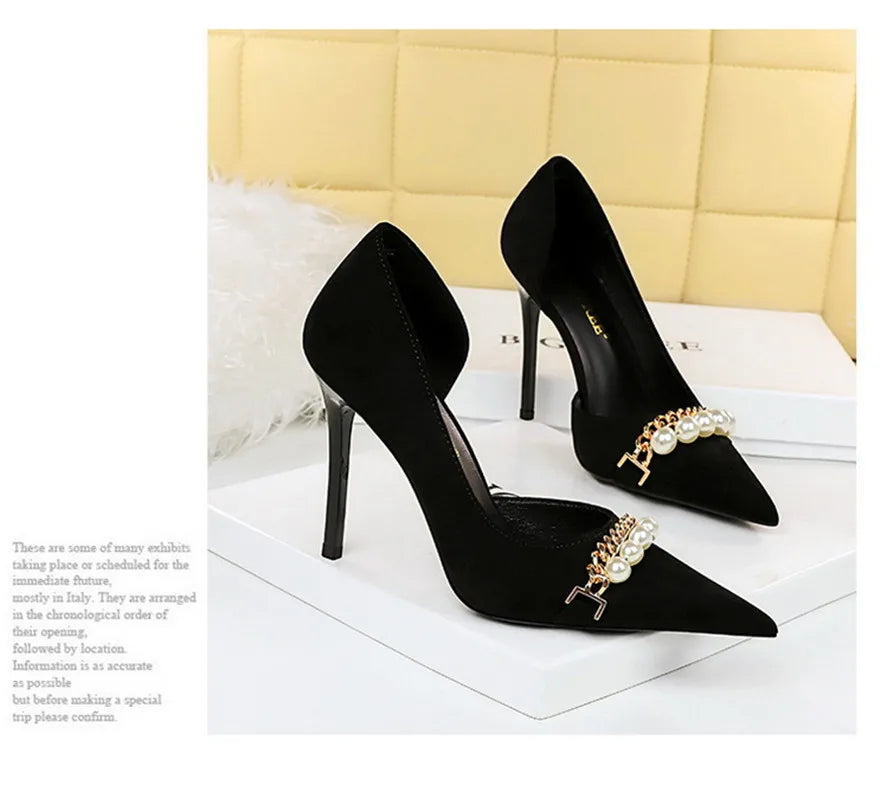 New Fashion Pearl Chain Office Women Pumps