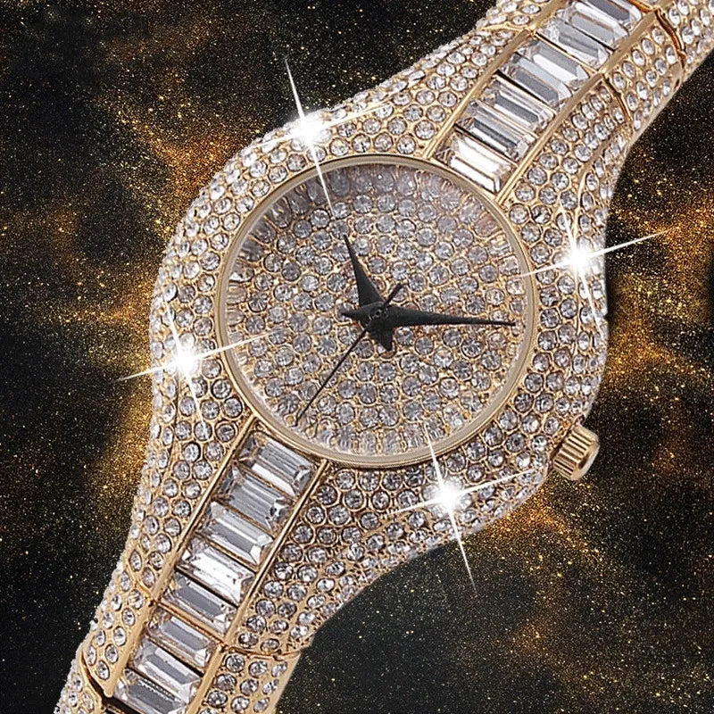 Luxury Brand Rhinestone Diamonds Bangle Watch
