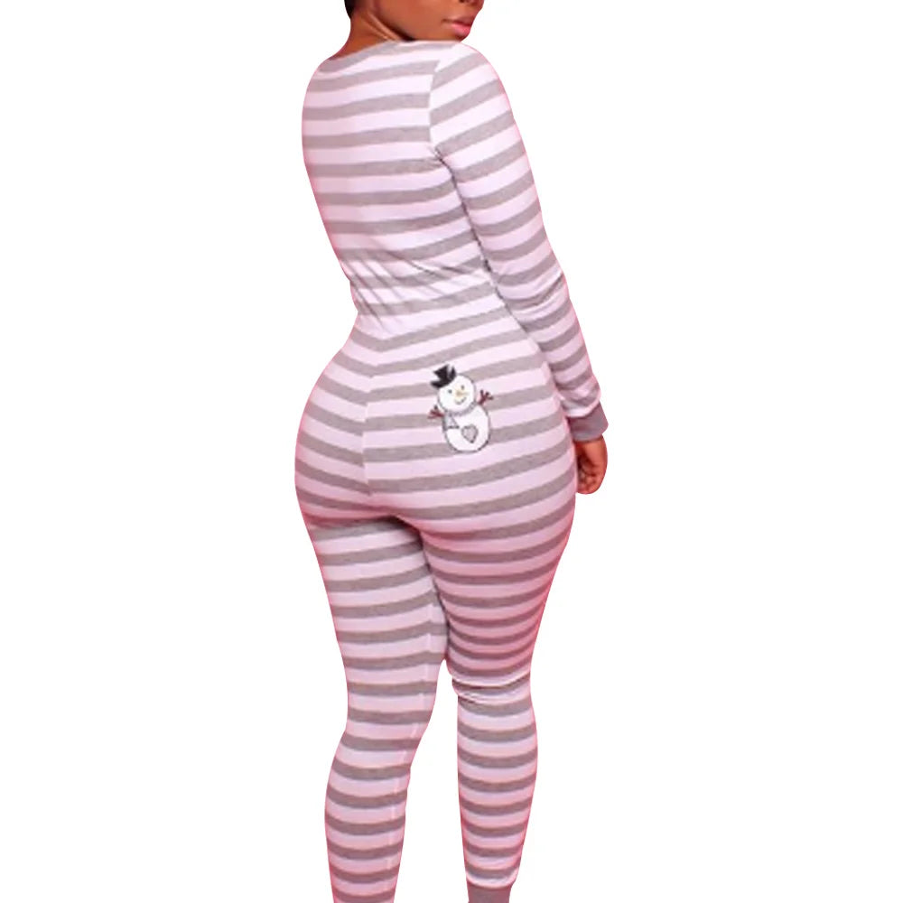 Sexy Christmas Pajamas Romper Women Sleepwear