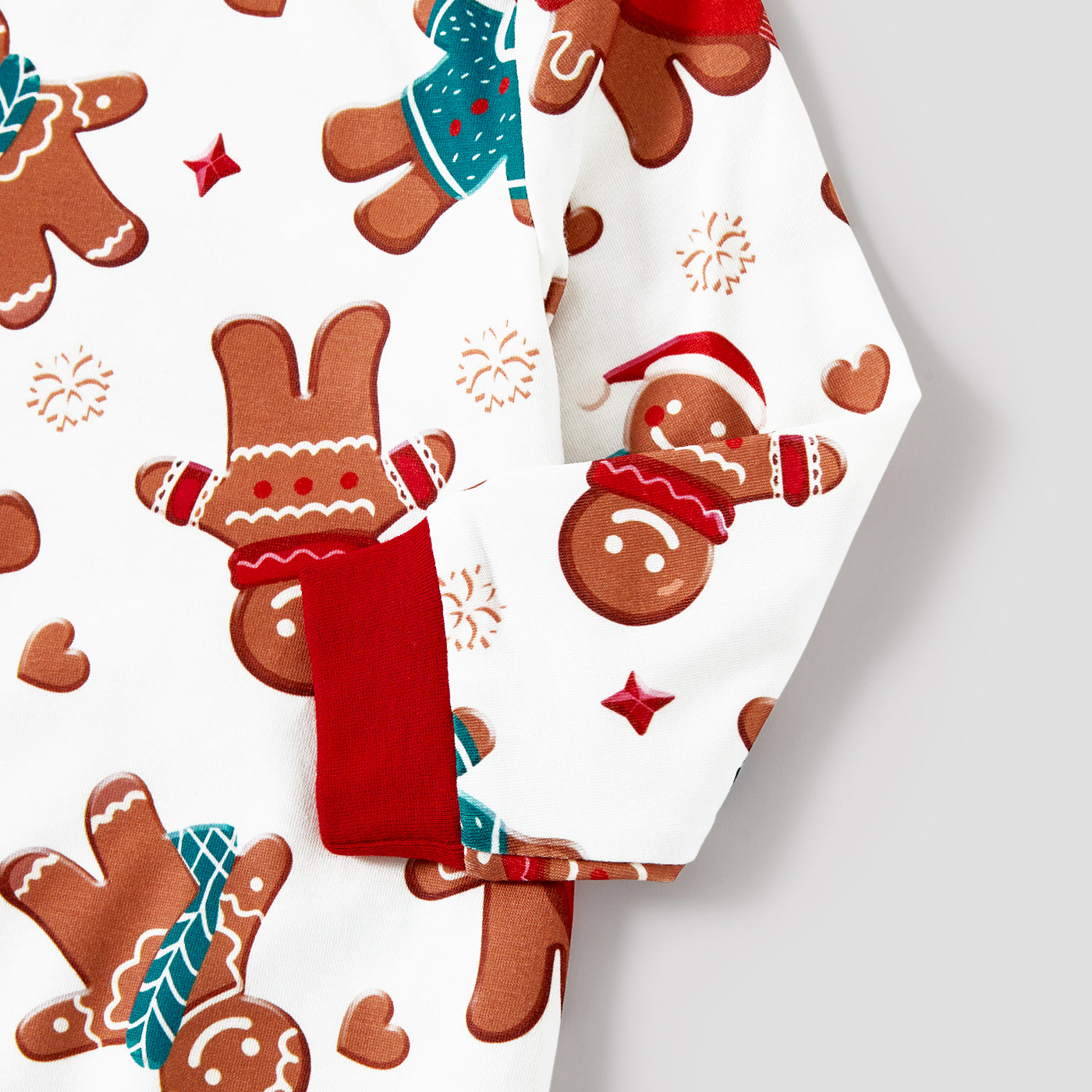 Christmas Cartoon Gingerbread Man Allover Pajamas