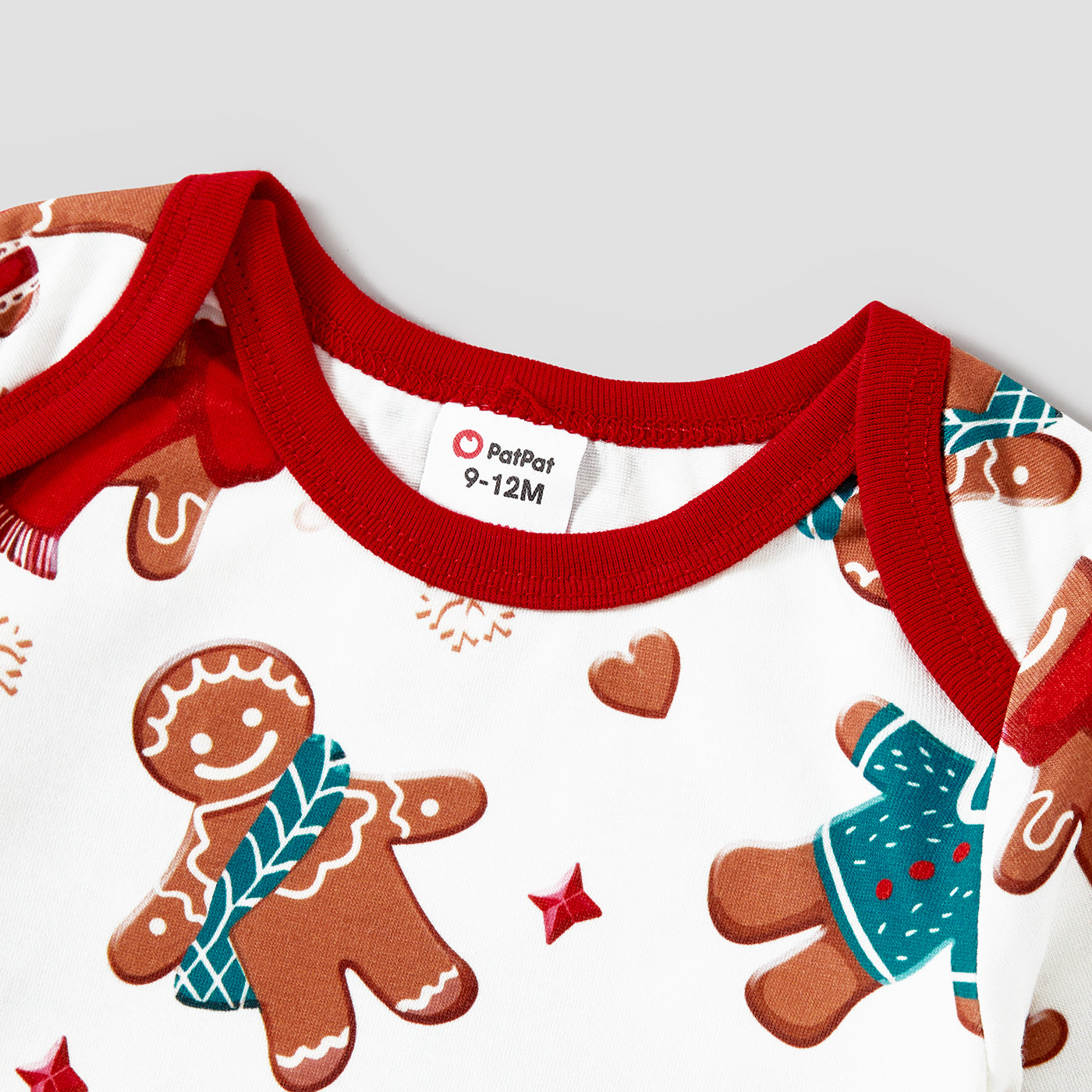 Christmas Cartoon Gingerbread Man Allover Pajamas