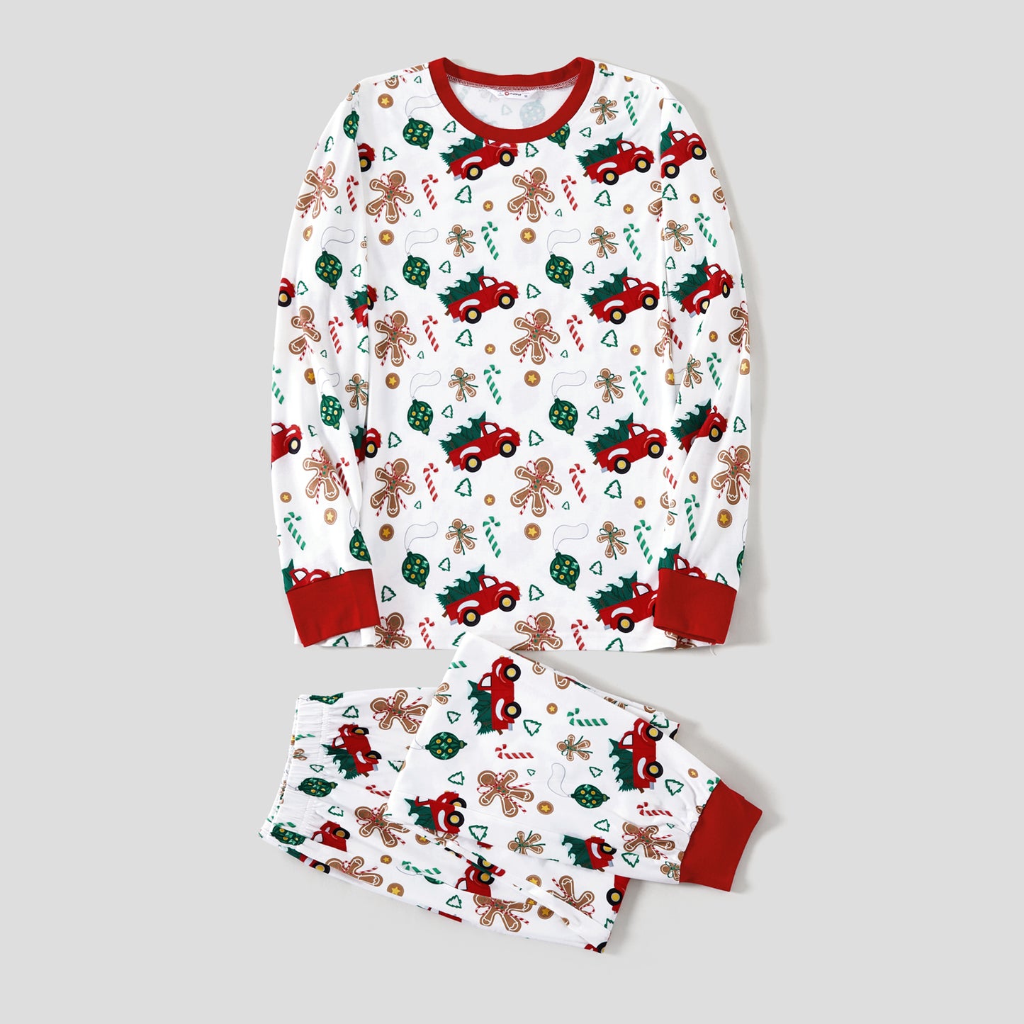 Christmas Family Matching Allover Red Truck Pajamas Sets