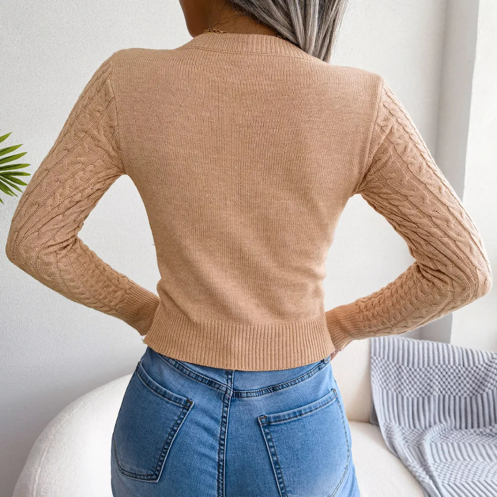 Women's Sexy Hollow Long Sleeve Sweater