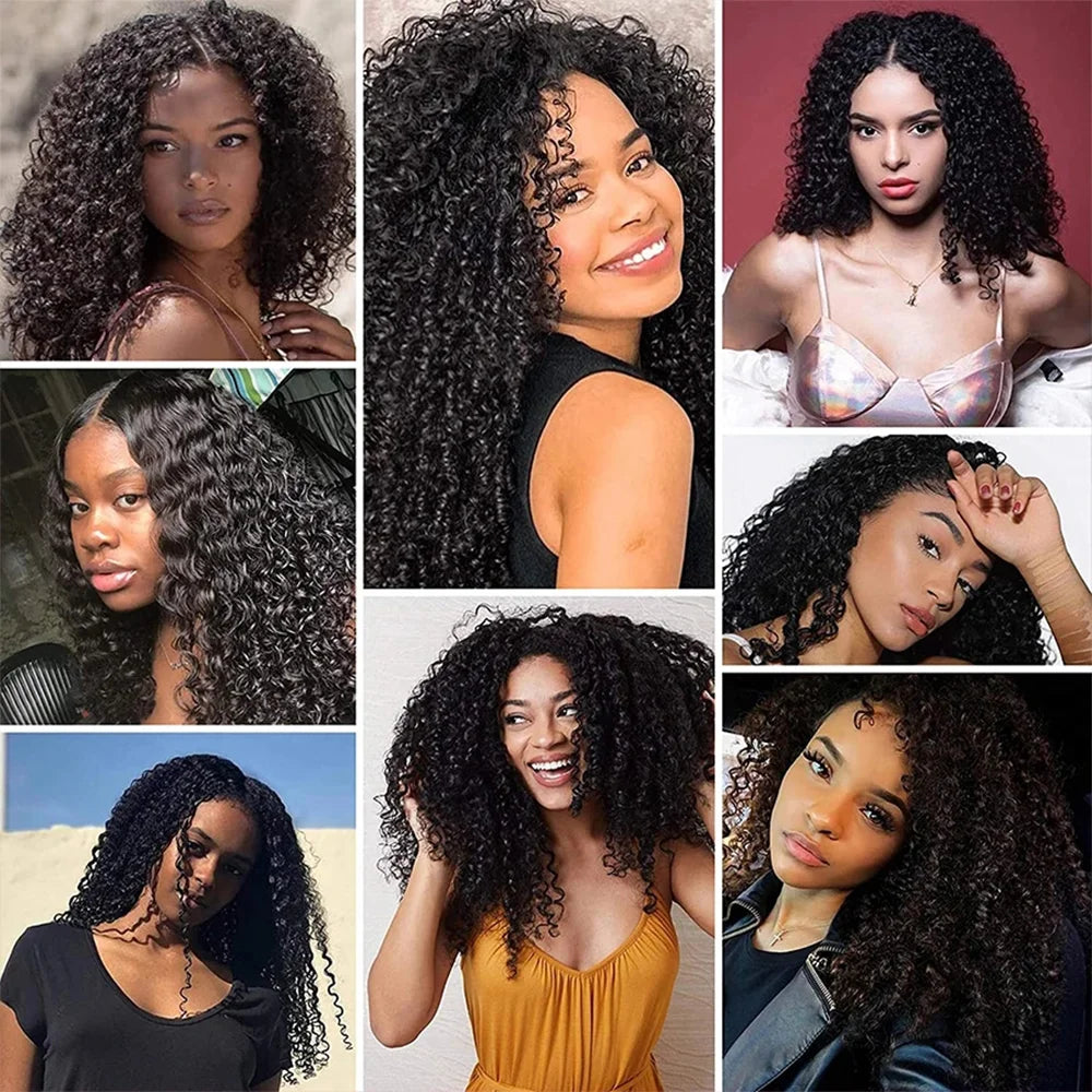 "Mongolian Kinky Curly 13x4 Lace Front Wig 180 Density"