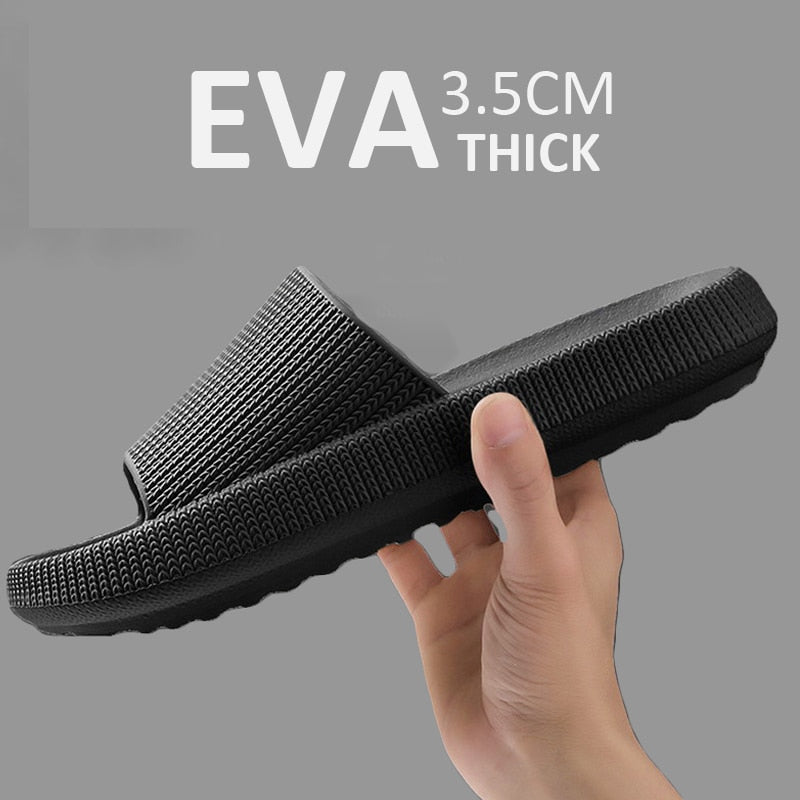 Thick Platform Bathroom Home Slippers Women Fashion Soft EVA Indoor Slides