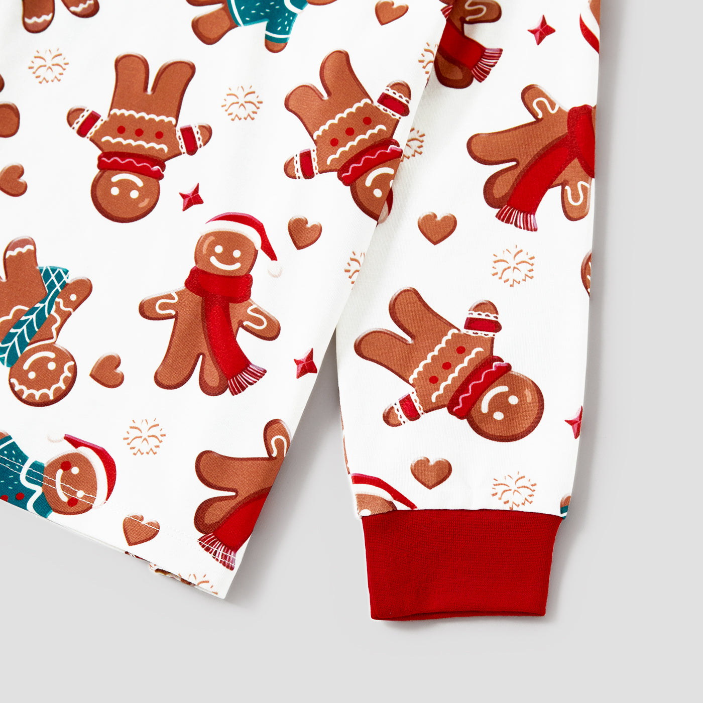 Christmas Cartoon Gingerbread Man Allover Pajamas