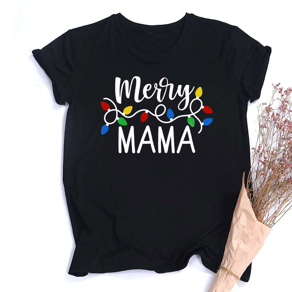 Merry Christmas Family Matching Clothes Party Outfits Tops Baby Jumpsuit Xmas Dad Mom Daughter Son Look T-shirt Holiday T Shirt