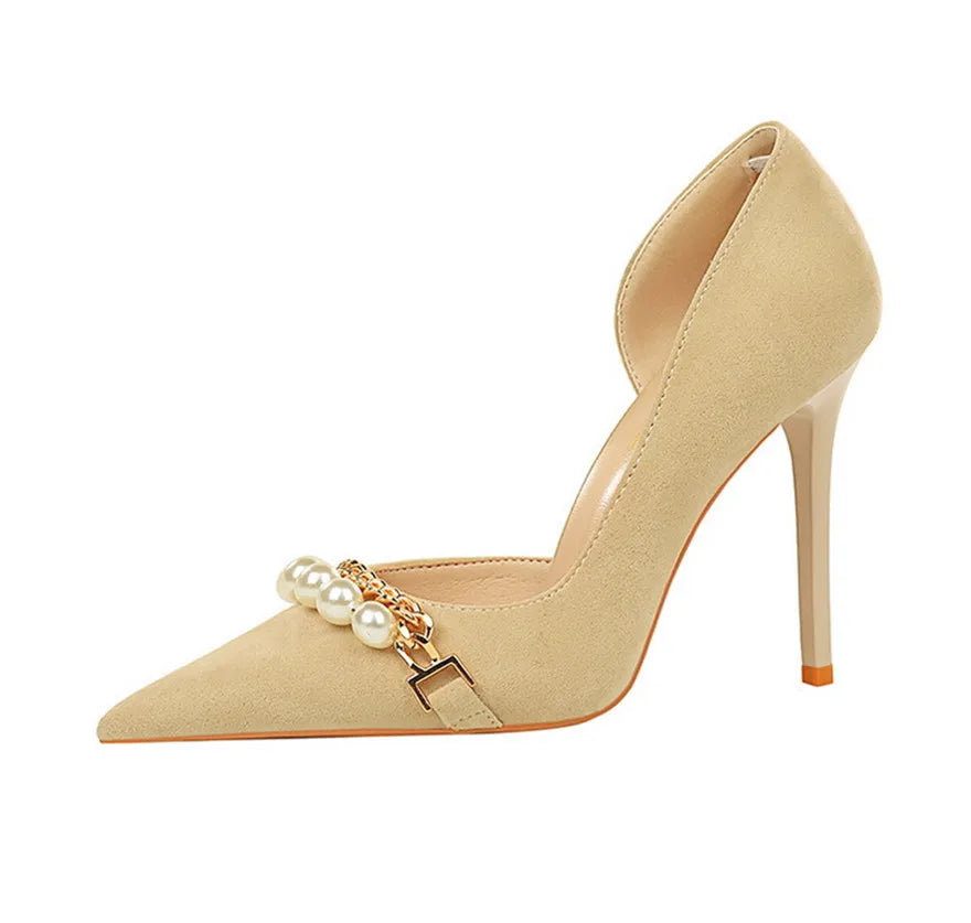 New Fashion Pearl Chain Office Women Pumps