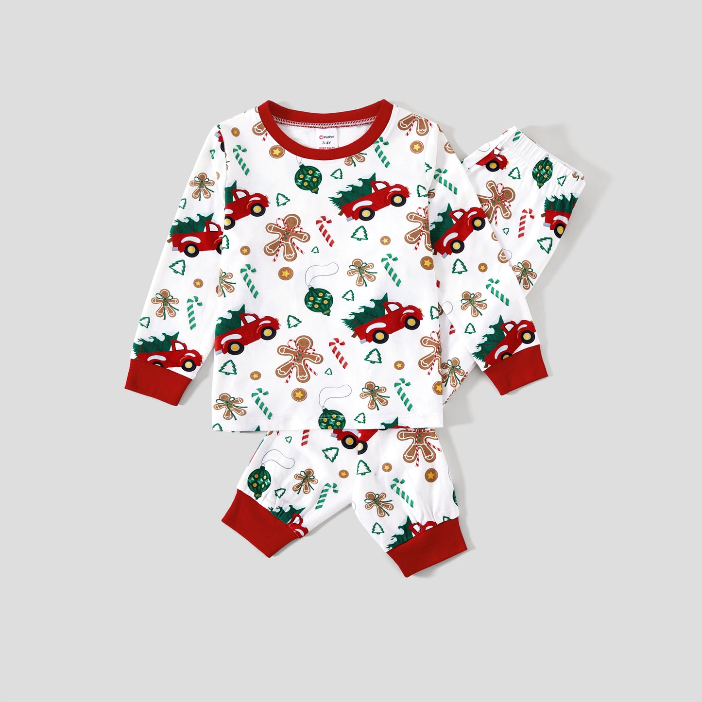 Christmas Family Matching Allover Red Truck Pajamas Sets