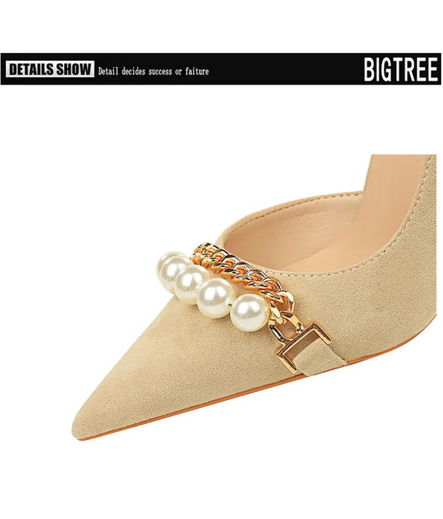 New Fashion Pearl Chain Office Women Pumps