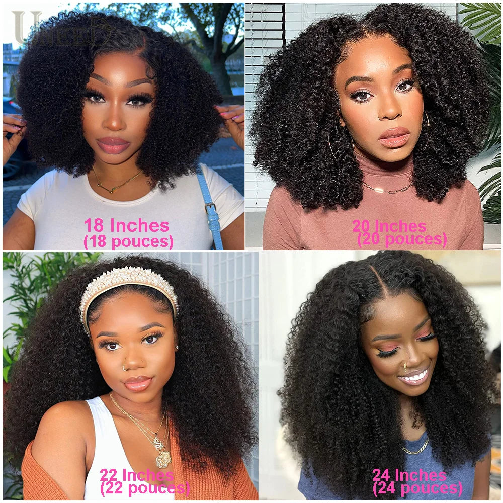 "Mongolian Kinky Curly 13x4 Lace Front Wig 180 Density"