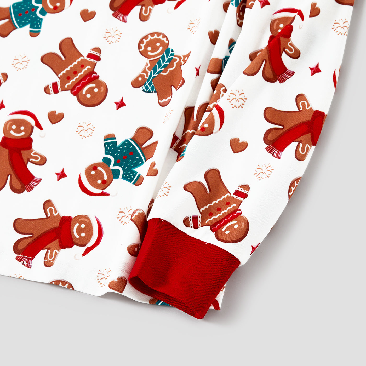 Christmas Cartoon Gingerbread Man Allover Pajamas