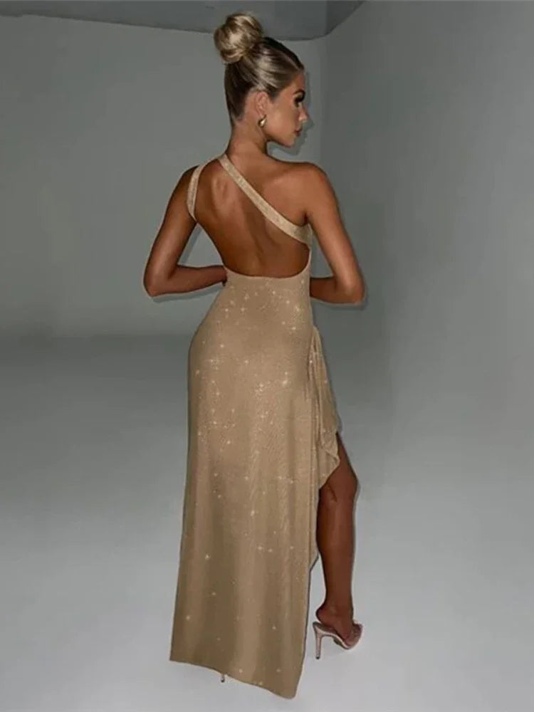 Elegant Bodycon Maxi Dress Sexy Backless Evening Dresses
