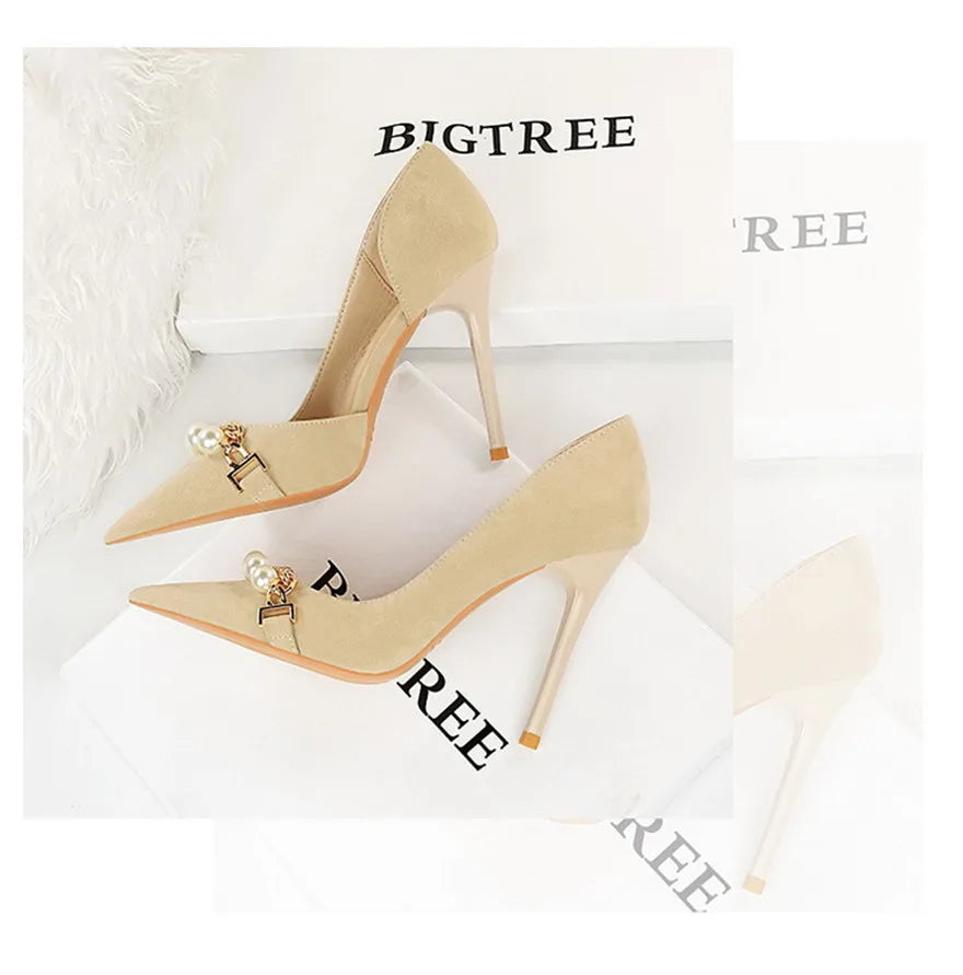 New Fashion Pearl Chain Office Women Pumps