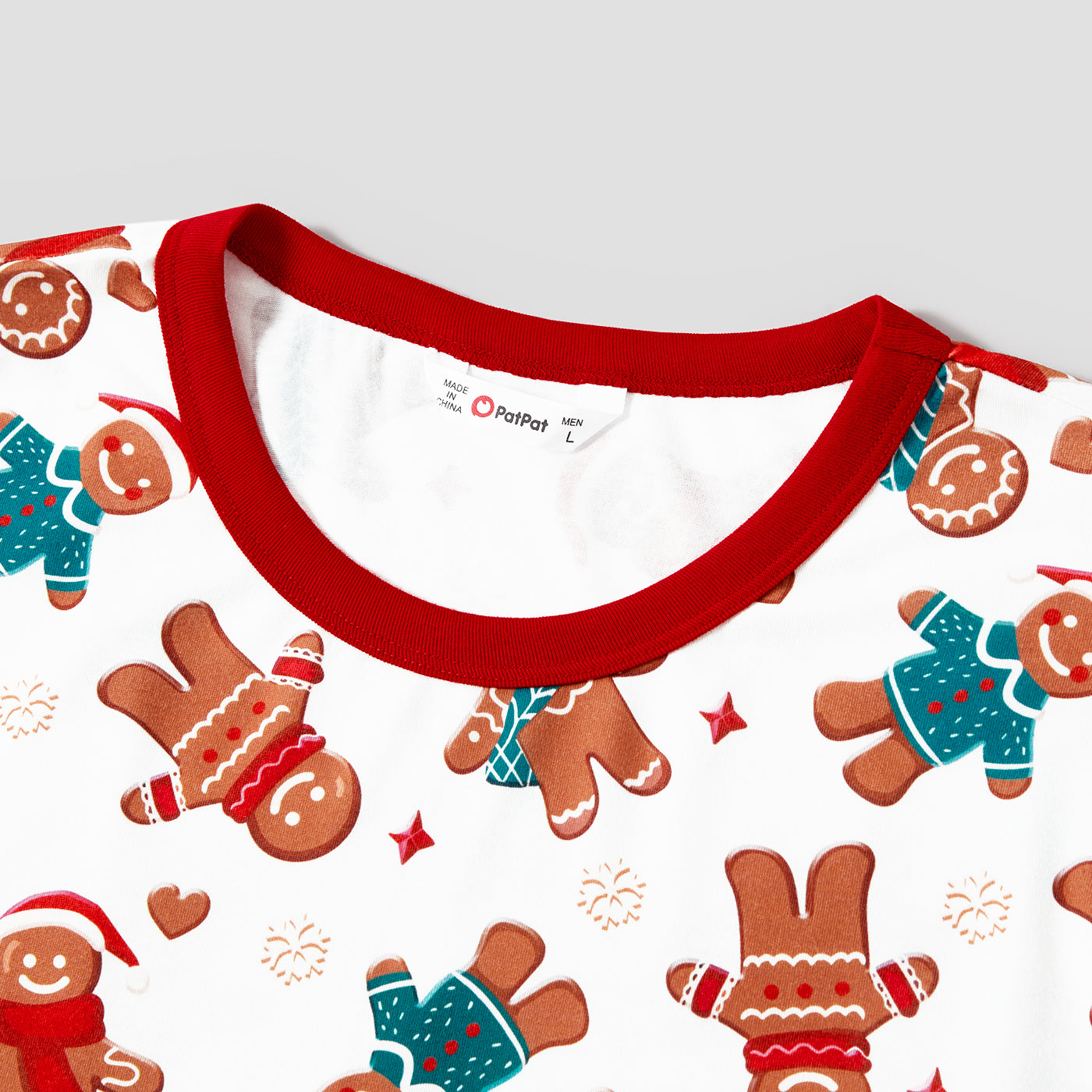 Christmas Cartoon Gingerbread Man Allover Pajamas