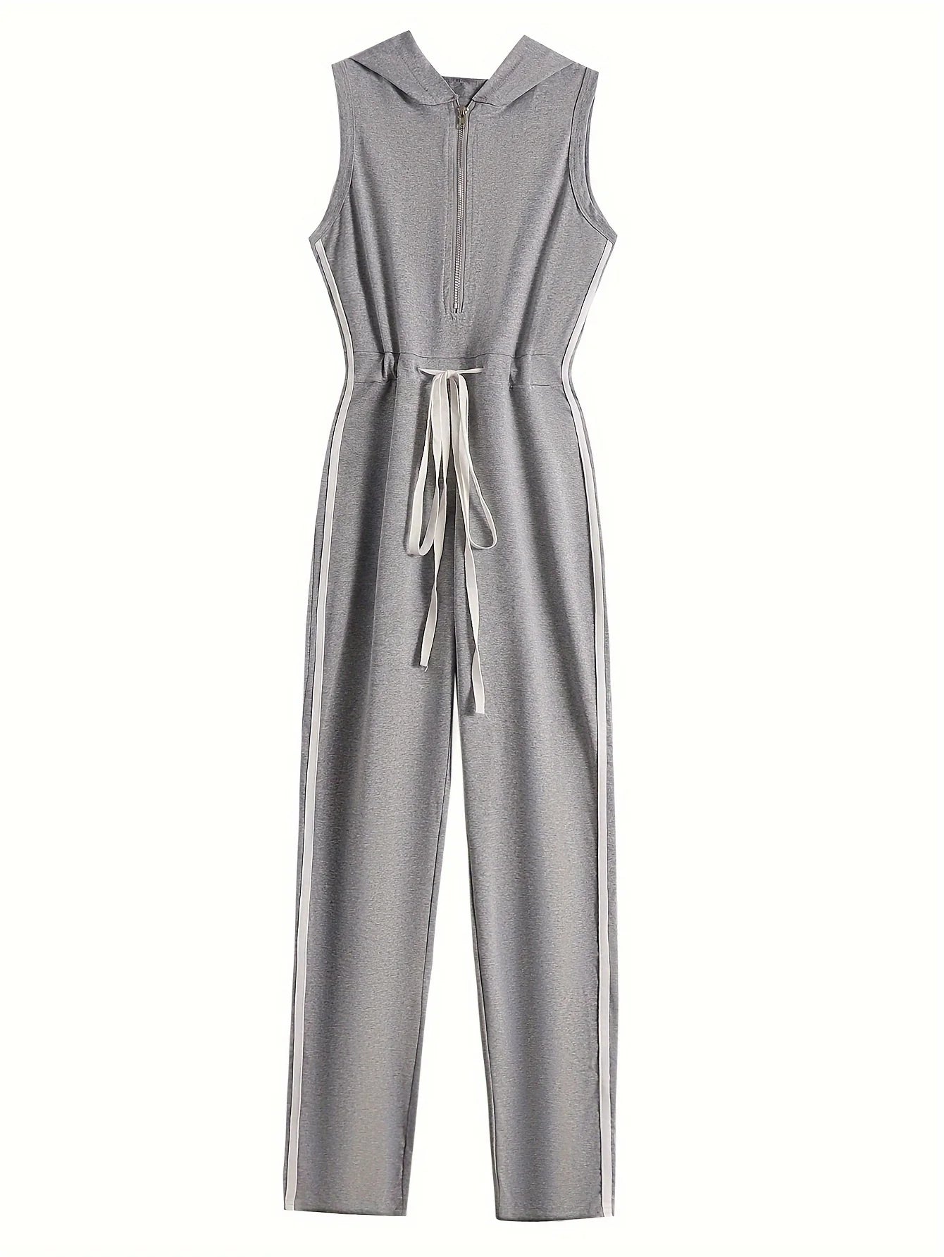 Women Deep V-neck Skinny Casual Striped Jumpsuits