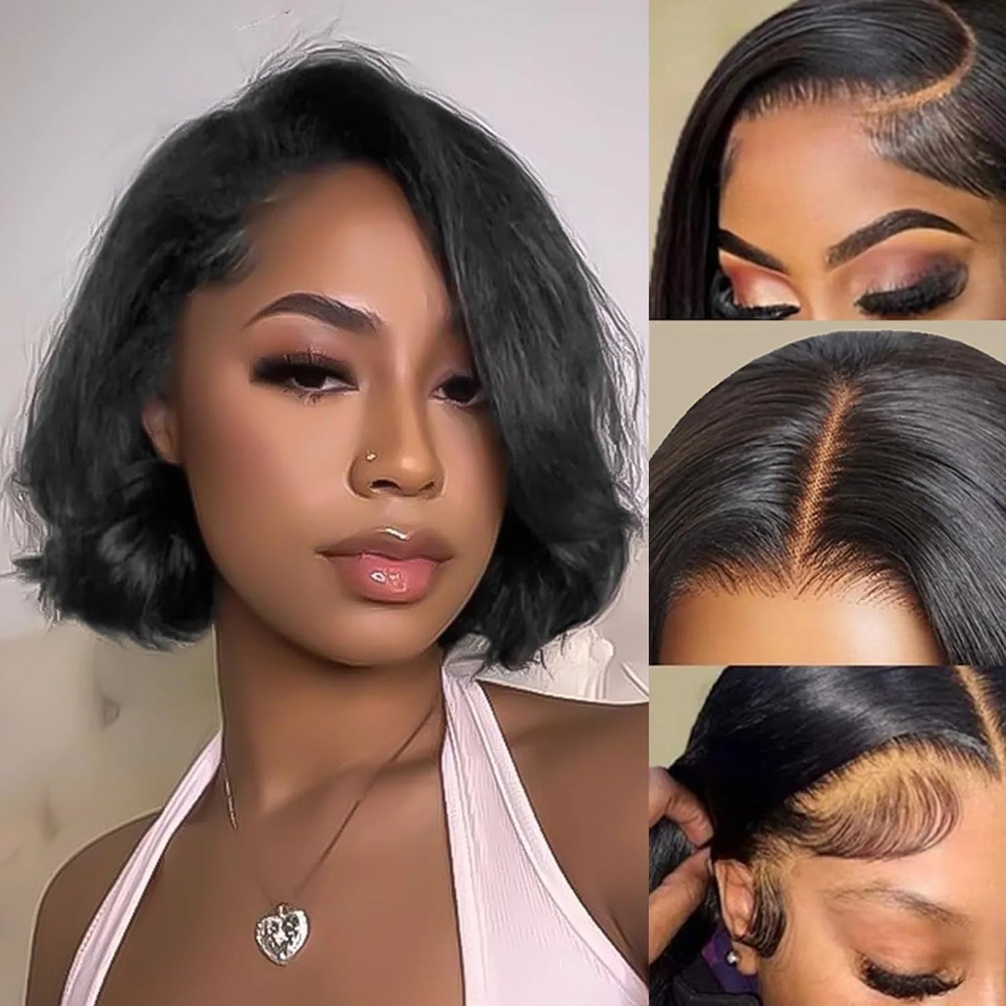 Brazilian Body Wave Bob Wig, HD Lace, Glueless, 250% Density