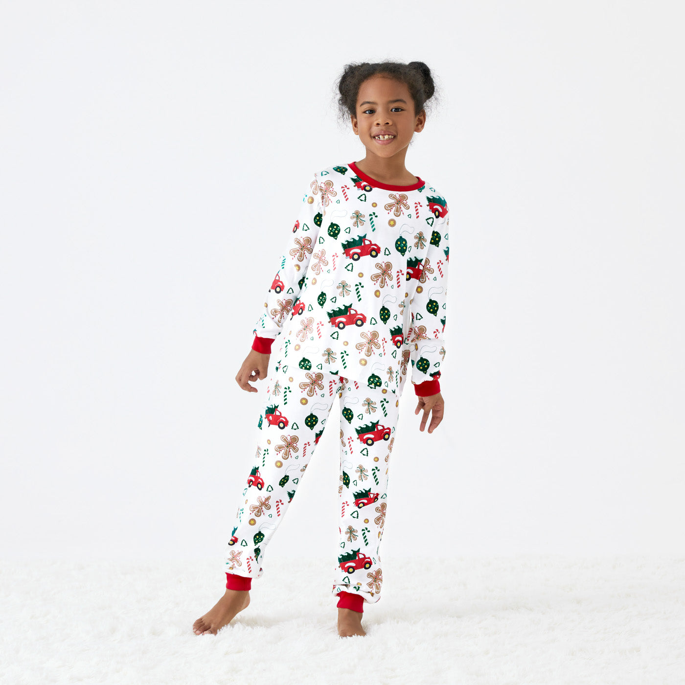 Christmas Family Matching Allover Red Truck Pajamas Sets