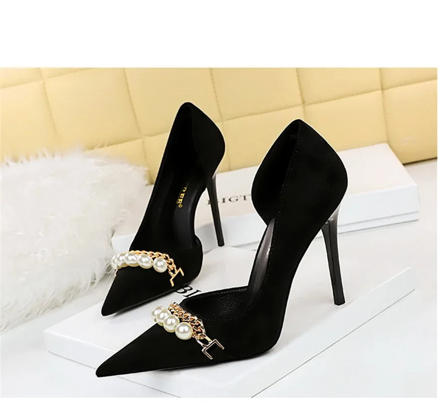 New Fashion Pearl Chain Office Women Pumps