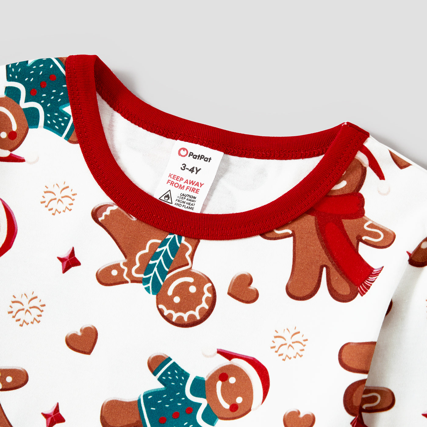 Christmas Cartoon Gingerbread Man Allover Pajamas