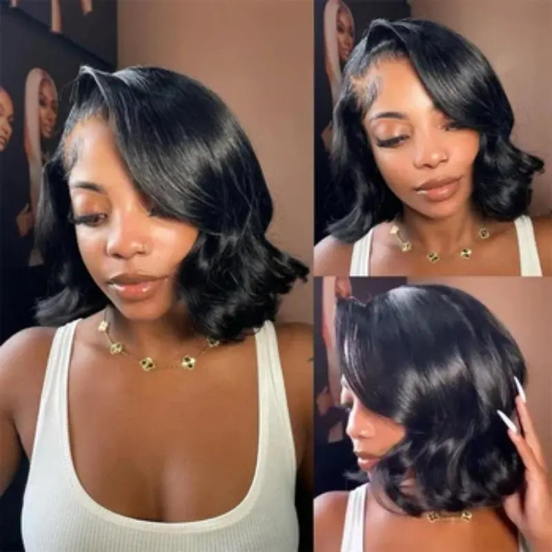 Brazilian Body Wave Bob Wig, HD Lace, Glueless, 250% Density