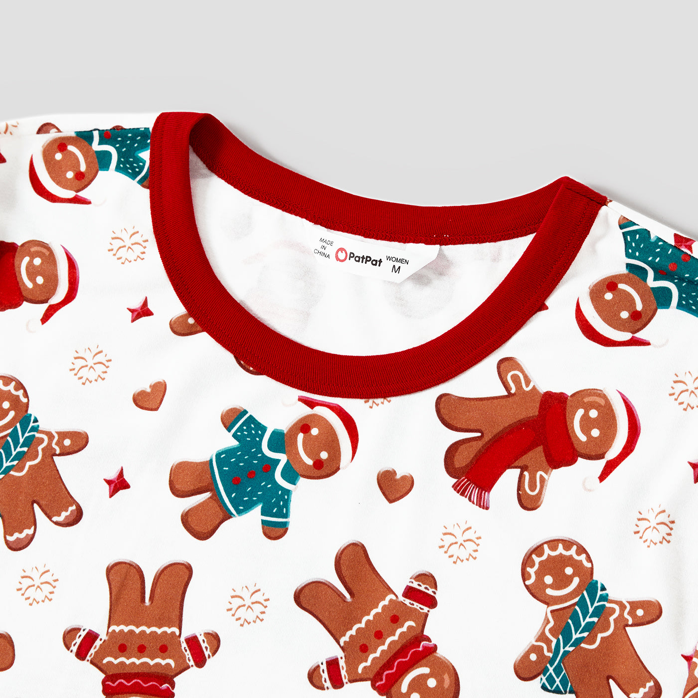 Christmas Cartoon Gingerbread Man Allover Pajamas