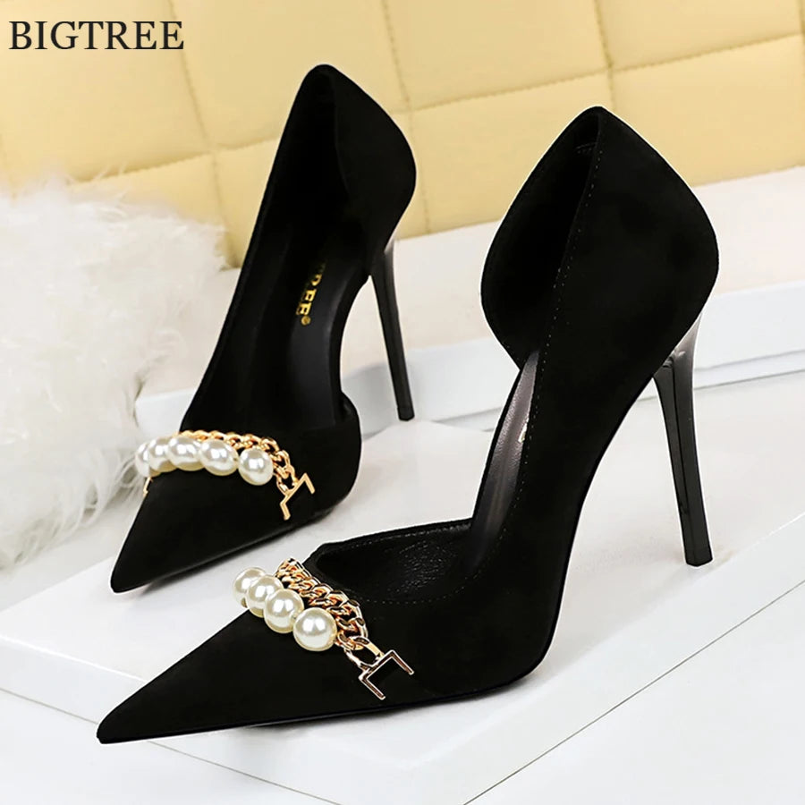 New Fashion Pearl Chain Office Women Pumps