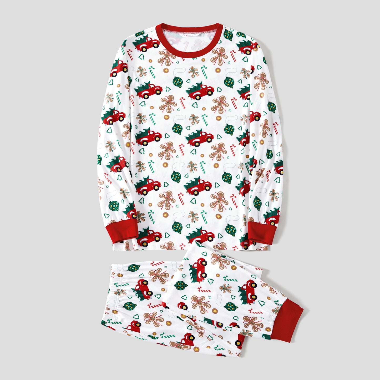 Christmas Family Matching Allover Red Truck Pajamas Sets