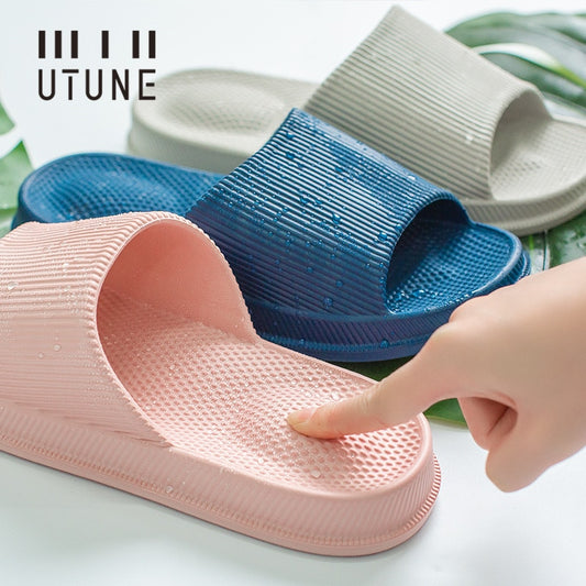 UTUNE Non-slip Massage Slippers Women Waterproof Sandals Slides Bathroom