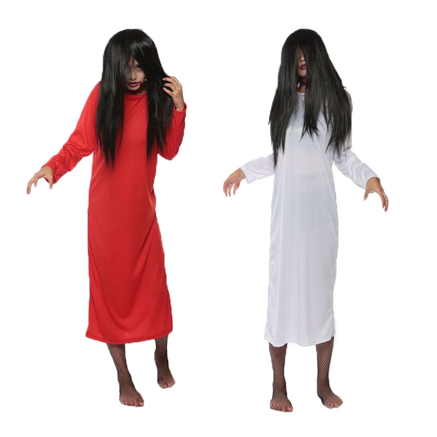 Halloween Scary Sadako Costumes With Wig