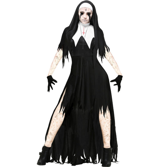 Halloween Costumes Nun Cosplay Costume Vampire Fantasy Dress