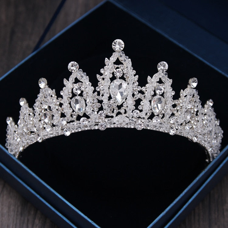 Diverse Silver Gold Color Crystal Crowns Bride tiara Wedding Hair Jewelry Accessories