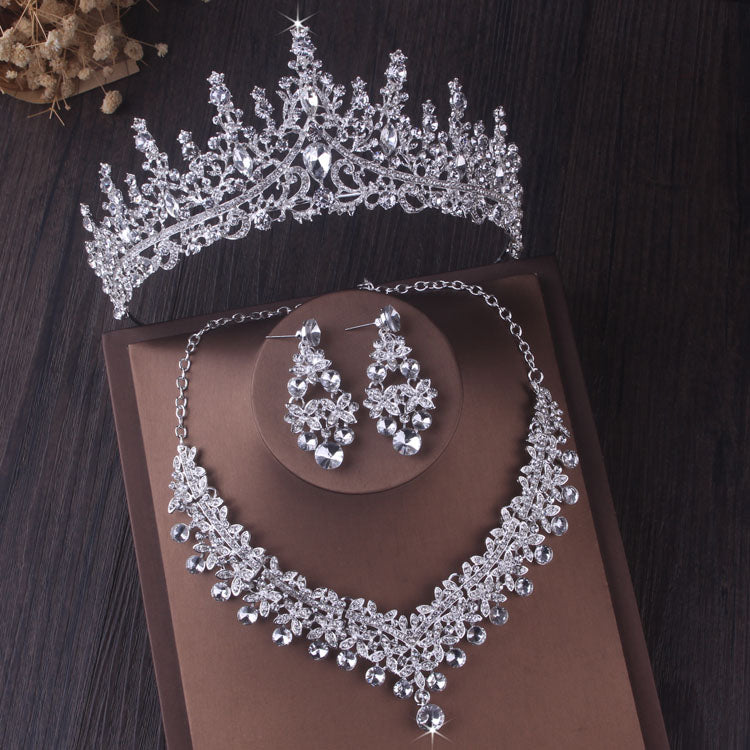 Gorgeous Silver Color Crystal Bridal Jewelry Sets