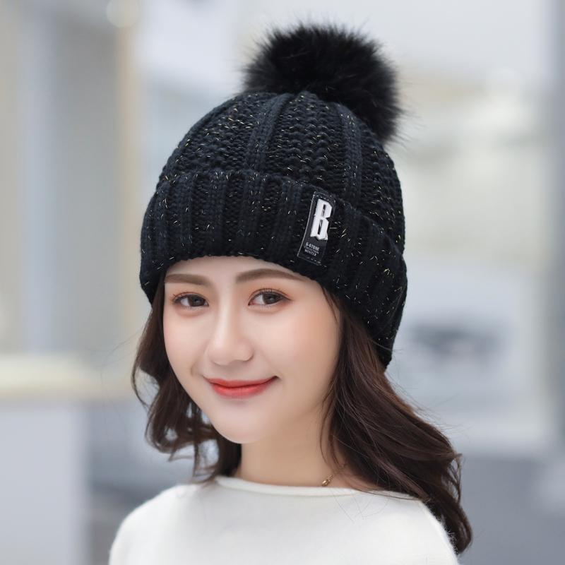 Brand Winter Knitted Scarf Hat Set