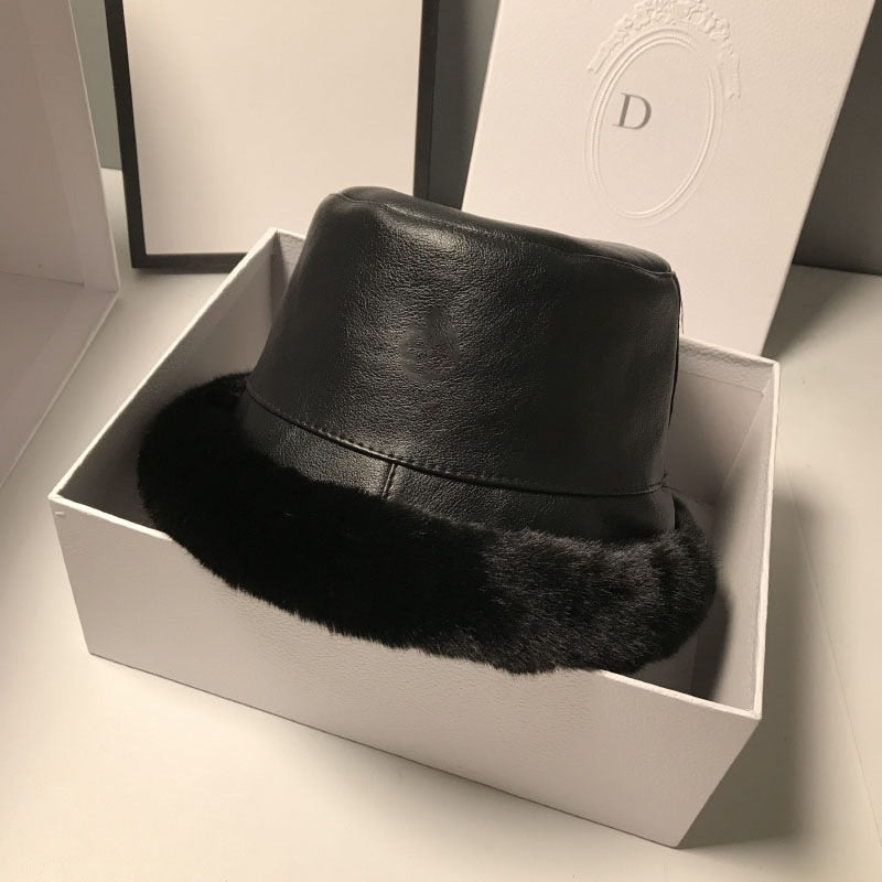 MAXSITI U Women Fashion Winter Fur Bucket Hat