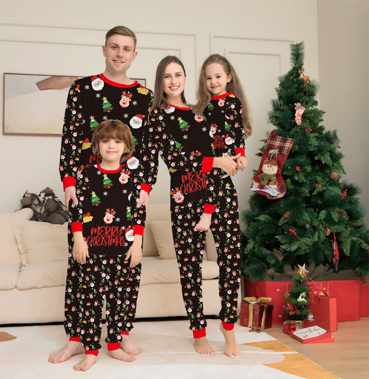 Xmas Family Santa Deer Matching Pajamas Set