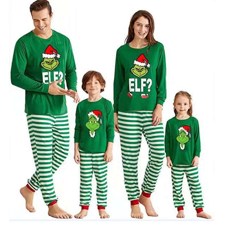 Christmas Matching Family Pajamas Elf Sets