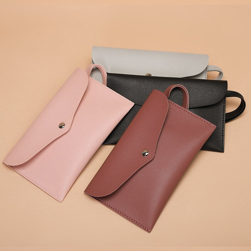Hasp Long Ladies Coin Purses Cell Phone Pocket Money Bag Large Capacity Clutch Card Holder Fashion PU Leather Female Wallets