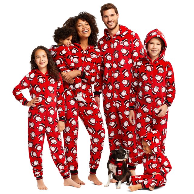 Winter Cotton Sleepwear Santa Claus Family Christmas Pajamas