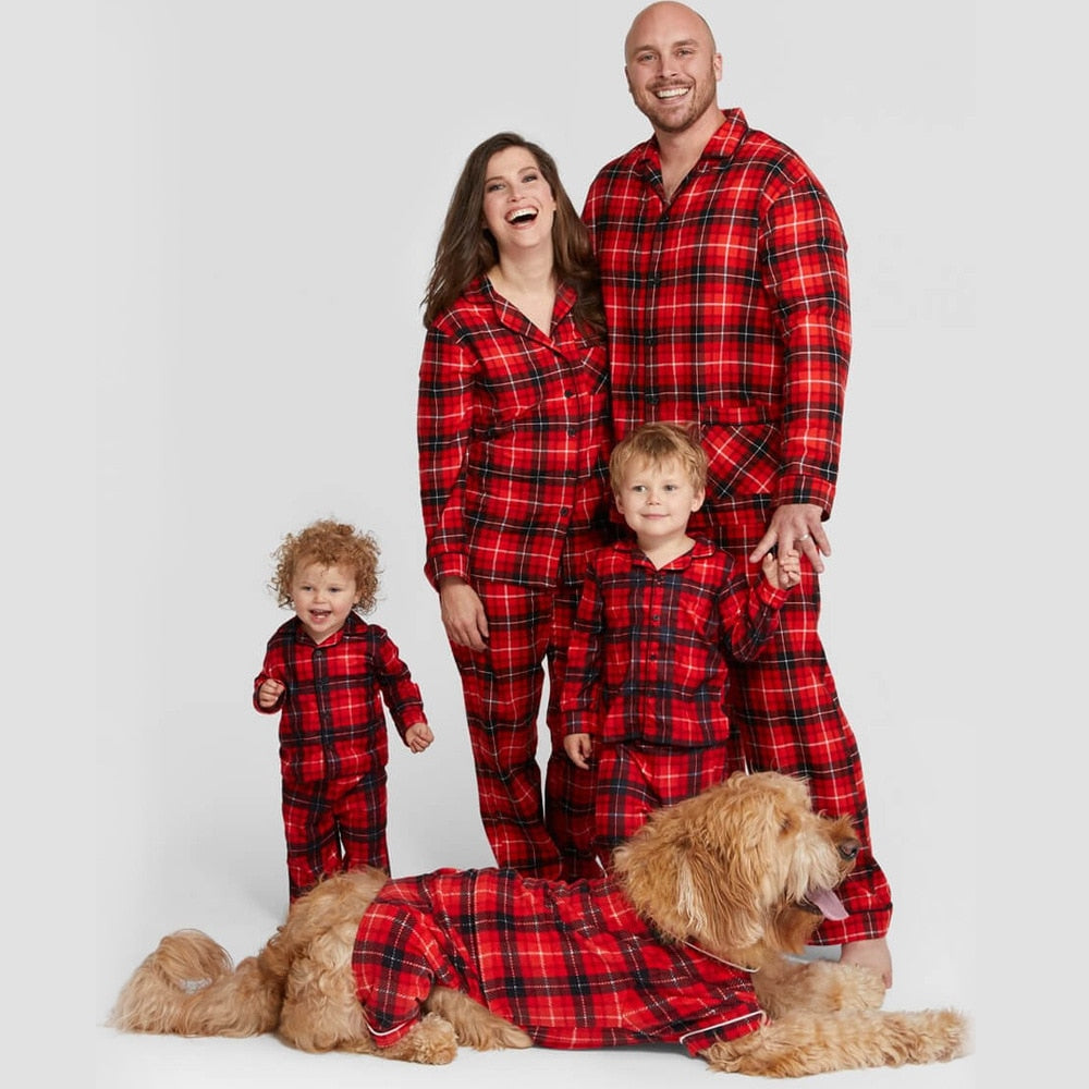 Christmas Pajamas Set Family Matching Plaid Outfits